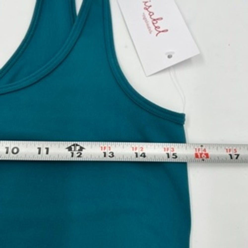 Isabel by Ingrid & Isabel Womens Maternity Romper Teal Green Medium NWT - Picture 3 of 7